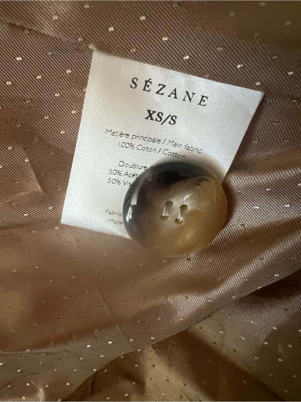 Sezane Tan Trench Coat with Hood - Picture 12 of 14